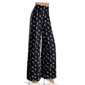 Arolina Crescent‎ Moon Wide Leg High Waist Palazzo Lounge Pants Women's Small